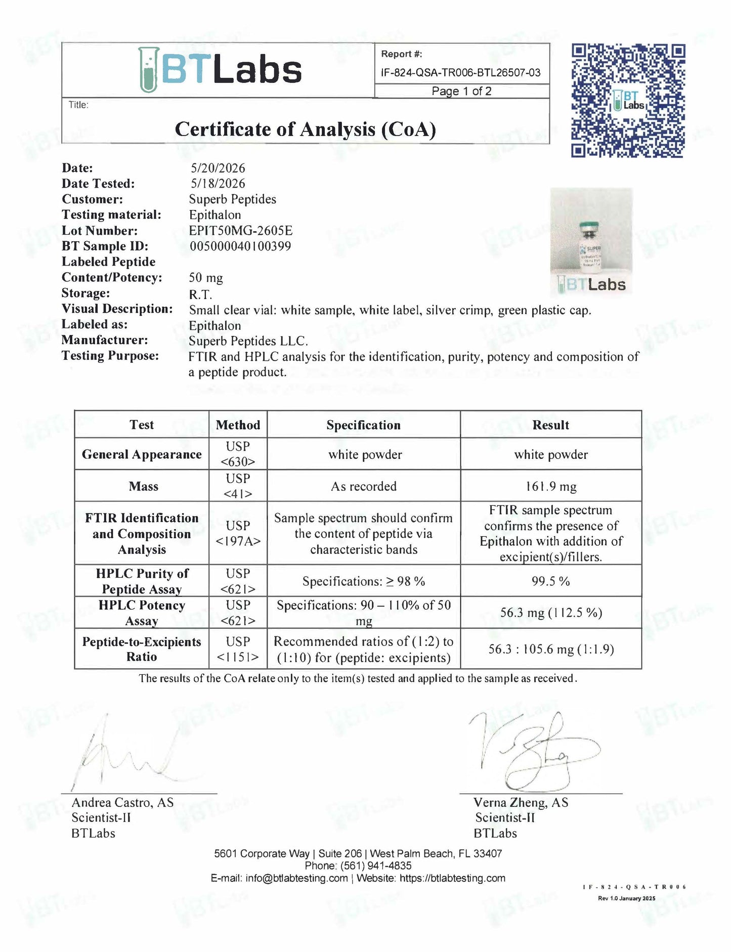 Research Compound SP EPIT 50 mg