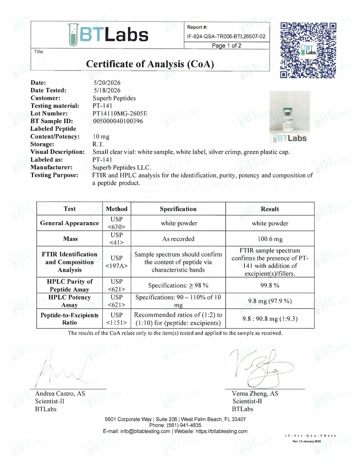 Research Compound SP PT 10 mg