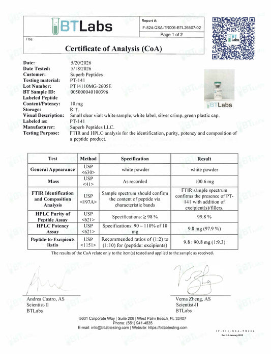 Research Compound SP PT 10 mg